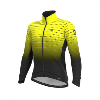 Zimná cyklistická bunda pánska ALÉ PRS BULLET DWR STRETCH JACKET čierna/fluo žltá Zimná cyklistická bunda pánska ALÉ PRS BULLET DWR STRETCH JACKET čierna/fluo žltá