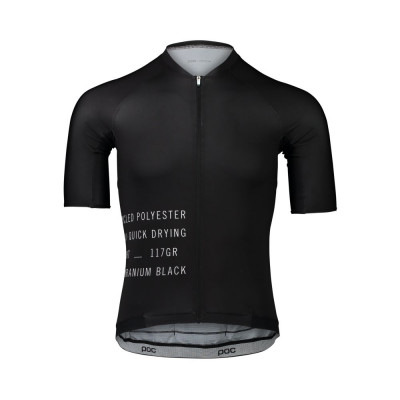 Letný cyklistický dres pánsky POC Pristine Print Jersey čierny