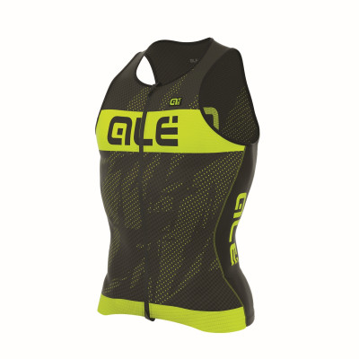 Triatlonový dres pánsky Alé Triathlon Record čierny/žltý