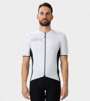 Letný cyklistický pánsky dres Alé Cycling Solid Color Block biely