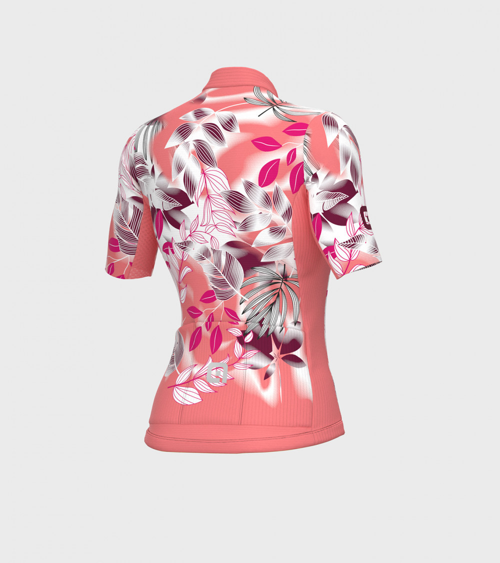  Letný cyklistický dres dámsky Alé PR-S Garden Lady biely/ružový