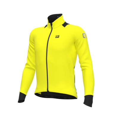 Zateplený cyklistický dres pánsky Alé Cycling  Klimatik K-Idro WR LS žltý