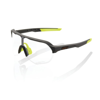 Cyklistické okuliare 100% S2 Soft Tact Cool Grey, Photochromic Lens sivé/žlté