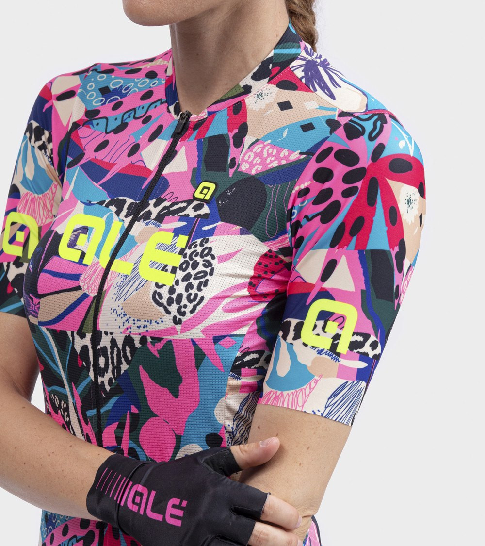 Letný dámsky cyklistický dres Alé Cycling PR-R Kenya Lady ružový