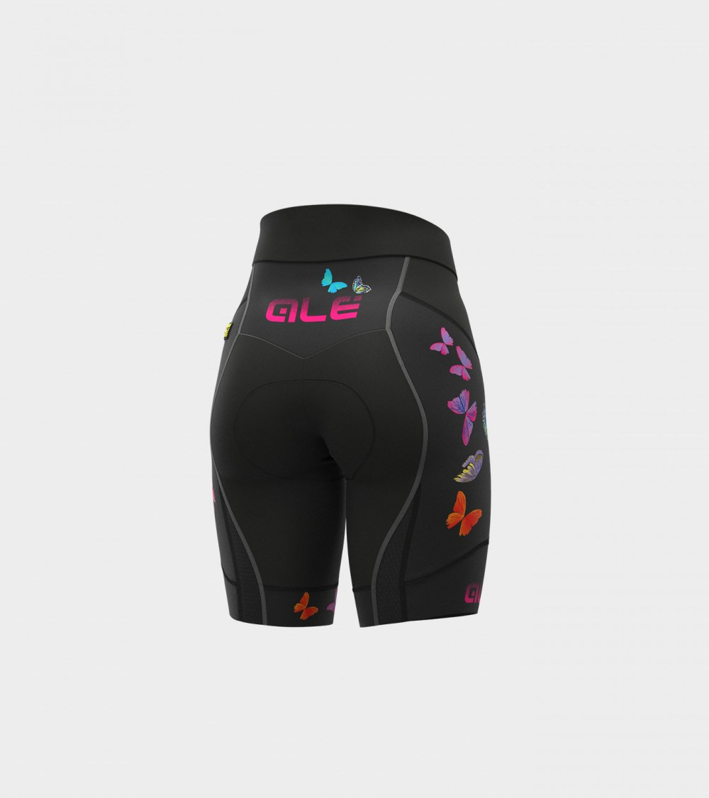 Letné dámske cyklistické nohavice Alé Cycling PR-R Butterfly čierne