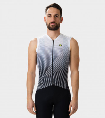 Letný cyklistický dres pánsky Alé Cycling Modular PR-E biely