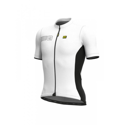 Letný cyklistický dres pánsky ALÉ SOLID COLOR BLOCK biely