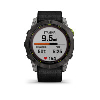 Enduro 2, Sapphire Solar, Carbon Gray DLC Titanium. Black UltraFit Nylon strap_alt607446