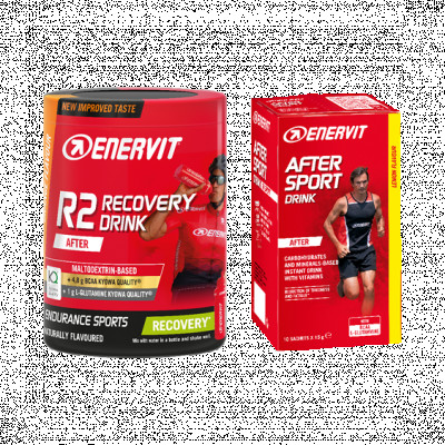 ENERVIT regenerácia: After Sport + R2 Recovery