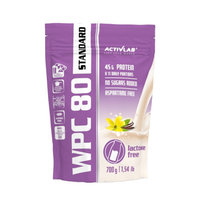 Proteínový prášok WPC 80 Standard Lactose Free ActivLab vanilka 700g