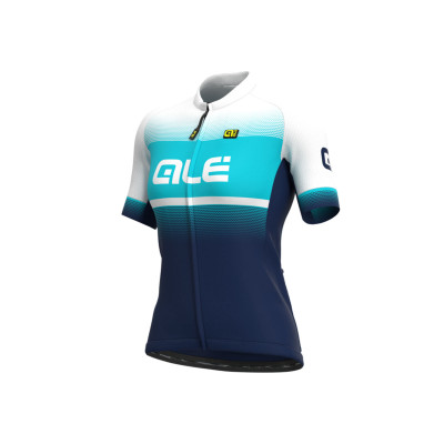 Letný cyklistický dres dámsky Alé Solid Blend Lady modrý/biely