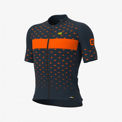 Letný cyklistický dres pánsky ALÉ PRR STARS šedý/oranžový
