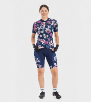 Letný cyklistický dres dámský Alé GRAPHICS PRR Fiori Lady modrý