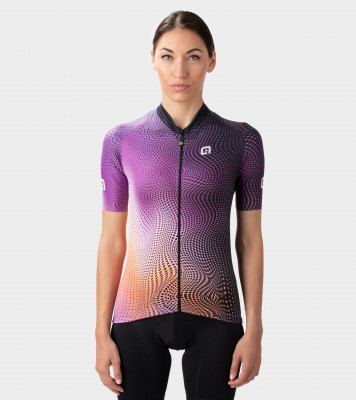Letný cyklistický dámsky dres Alé Cycling Solid Circus fialový/oranžový