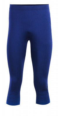 FLISBY - Pánské bezešvé 3/4 termo kalhoty, modrá S/M
