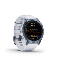 Garmin fenix 7 Sapphire Solar, Mineral Blue DLC Titanium, Whitestone Band_alt523708