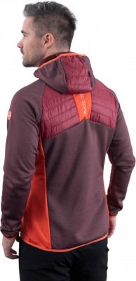 GTS 404022M pánská zateplená hybridní bunda s kapucí, Bordo