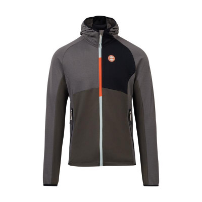 GTS301541 M – pánska waffle fleece mikina s kap.,Bicolour, Mud