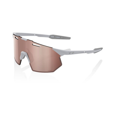 HYPERCRAFT SQ - Matte Stone Grey - HiPER Crimson Silver Mirror Lens