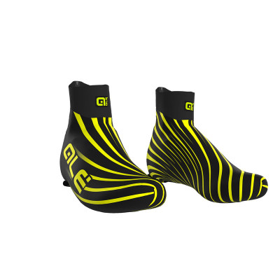 Prechodné vetruodolné návleky na obuv ALÉ Spirale čierna/žltá
