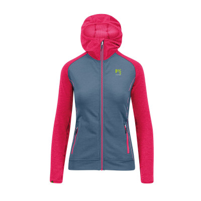 Karpos AMBRIZZOLA dámska FULL-ZIP mikina s kapucňou ombre blue/innuendo