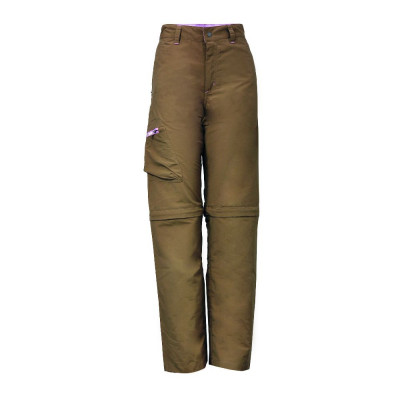 KLOTEN - dámské kalhoty s odnímatelným zipem hnědá 36