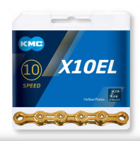 KMC Reťaz X 10 EL Ti-N Gold 114 článkov, extra ľahká_0