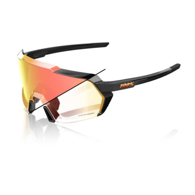 KORBIN - Gloss Metallic Black - Orange Flash Mirror Photochromic