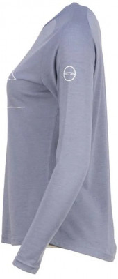 LADY SHIRT RAYON L/S PRINT, Steel 46
