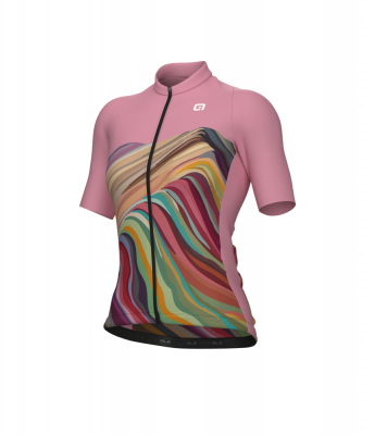 Letný cyklistický dres Alé Cycling PR-E Rainbow dámsky rúžový