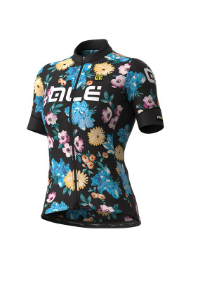 Letný cyklistický dres dámsky ALÉ GRAPHICS PRR FIORI LADY čierno-viacfarebný Letný cyklistický dres dámsky ALÉ GRAPHICS PRR FIORI LADY čierno-viacfarebný