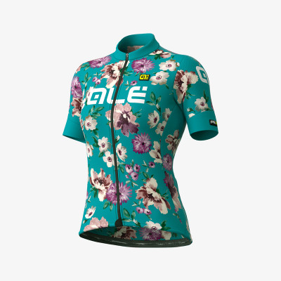 Letný cyklistický dres dámský ALÉ GRAPHICS PRR FIORI LADY svetlomodrý