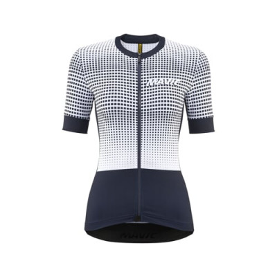 MAVIC DÁMSKÝ DRES S KRÁTKÝM RUKÁVEM AKSIUM GRAPHIC STRIPES/DEEP BLUE (T000595) XS