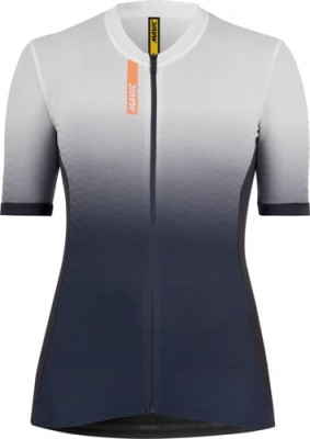 MAVIC DÁMSKÝ DRES S KRÁTKÝM RUKÁVEM ESSENTIAL GRAPHIC DEEP BLUE WHITE (T000145) S