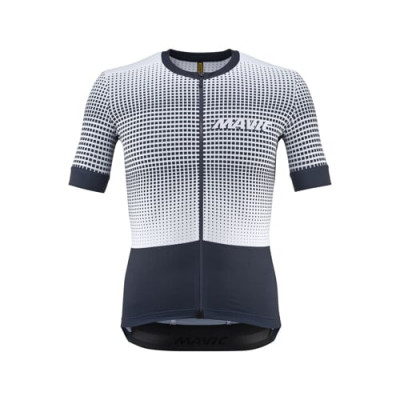 MAVIC PÁNSKÝ DRES S KRÁTKÝM RUKÁVEM AKSIUM GRAPHIC STRIPES/DEEP BLUE (T000559) S