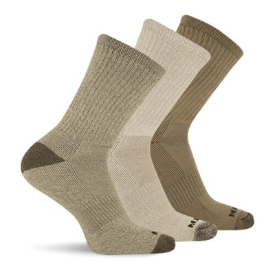 Merrell ponožky MEA33507C3B2 OLAST WOOL EVERYDAY CREW (3 packs) olive assorted S/M