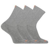 merrell ponožky MEA33564C3B2 GRAYH CUSHIONED COTTON CREW (3 packs) gray S/M