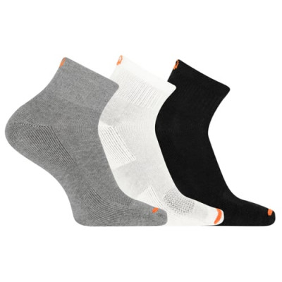 Merrell ponožky MEA33565Q3B2 BAS01 CUSHIONED COTTON QUARTER (3 packs) black assorted 1 S/M