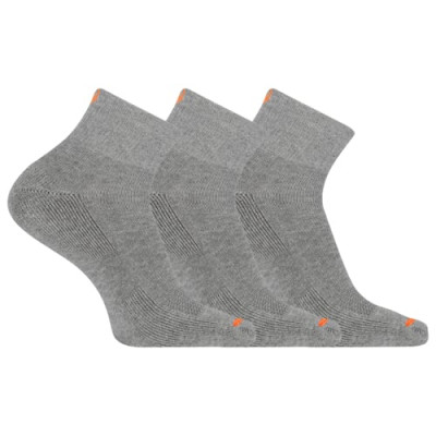 Merrell ponožky MEA33565Q3B2 GRAYH CUSHIONED COTTON QUARTER (3 packs) gray S/M