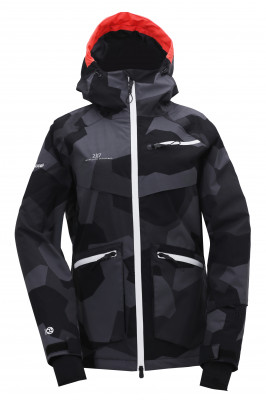 NYHEM -  ECO dámská  lyžařská bunda, černá - maskáčový vzor L