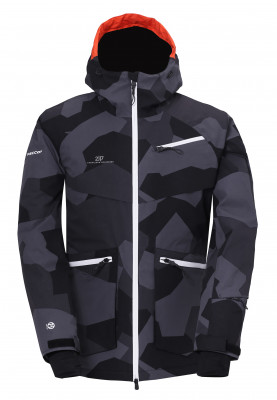 NYHEM - ECO pánská lyžařská bunda,černá - maskáčový vzor XXL