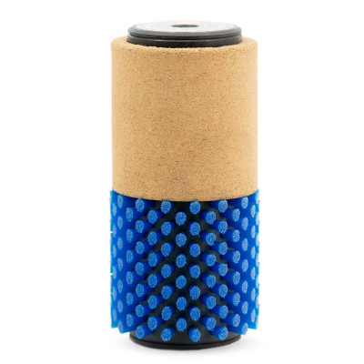 Rex Mäkká modrá + korková prírodná rotačná kefa 140mm