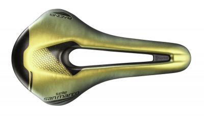 Cyklistické sedlo Selle San Marco Shortfit 2.0 Open-Fit Racing Narrow Iridescent Gold