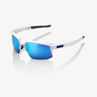 SPEEDCOUPE - Matte White - HiPER Blue Multilayer Mirror Lens