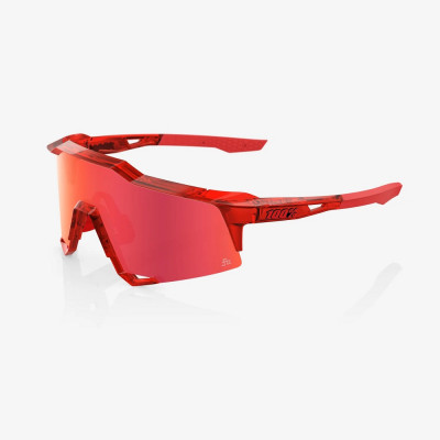 Cyklistické okuliare 100% SpeedCraft LE - Peter Sagan - Gloss Translucent Red - Hiper Red Mirror lens červené