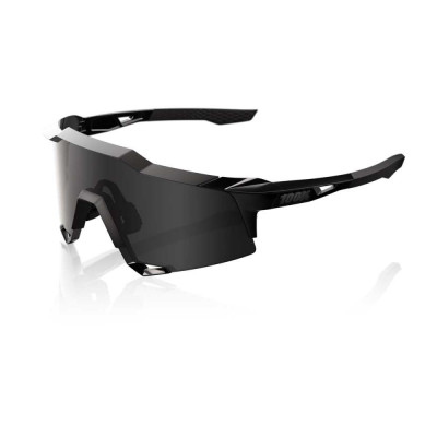 Cyklistické okuliare 100% Speedcraft - Matte Black Gloss Black - Black Mirror
