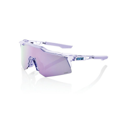 Cyklistické okuliare 100% Speedcraft XS - Polished Translucent Lavender - HiPER Lavender Mirror Lens