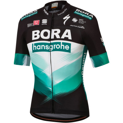 Letný cyklistický dres pánsky Sportful BODYFIT TEAM BORA HANSGROHE čierny/zelený