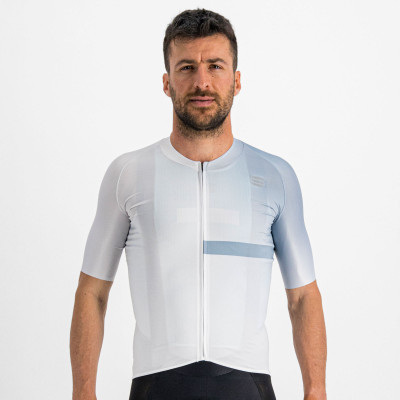 Letný cyklistický pánsky dres Sportful Bomber biely/sivý