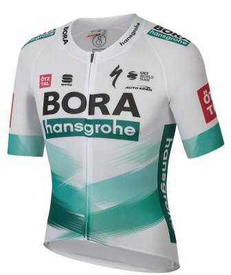 Letný cyklistický dres pánsky Sportful BOMBER BORA Tour de France biely/zelený